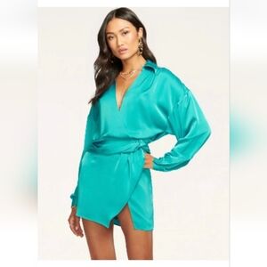 Ramy Brook Dress Jaymie Size 6 Tourkoise NWT $495 Low Price!